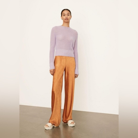NWT VINCE Satin Bias Pant Orange XL - Picture 1 of 2